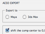 Thumbnail for: AE3D Export - Maya, Max, and Lightwave